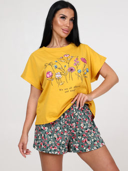 231 ПИЖАМА (Горчичный/зелёный) - А-дина фото 3