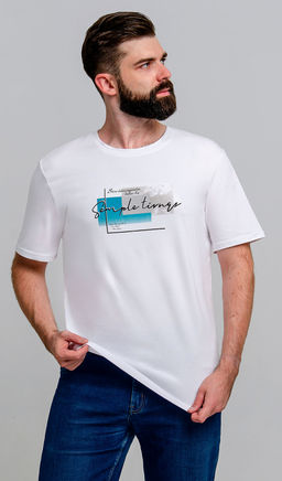 Арт. 67125 Футболка мужская 48-56 (5 шт) Цвет:белый - Идеал фото 2