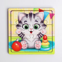 Пазл Котёнок, 9 деталей - Лесная мастерская фото 5
