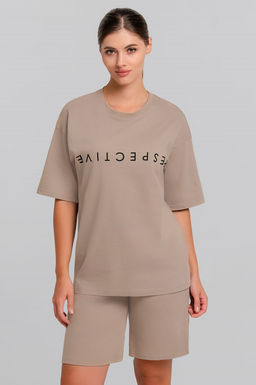 Арт. 51301 Костюм женский с шортами 42-50 (5 шт) Цвет:верх-хаки, низ-хаки