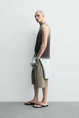 CAMISETA TANK PUNTO  LAVADO / Marr?n