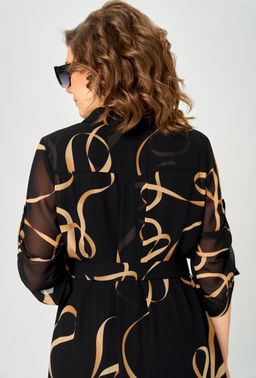 Платье EVA GRANT 7046 принт ленты