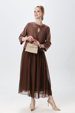 Платье NIKVA н1009-2 капучино  фото 6