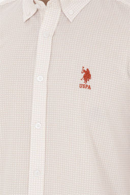 Мужская пудровая рубашка с длинным рукавом - U.s. polo assn фото 7
