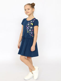 CRB wear/CSKG 63765-41-395 Платье для девочки,темно-синий/Ex.Cherubino фото 4