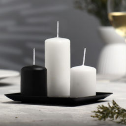 Подсвечник плоский «Тарелка квадро», металл, 12.6×12.6×1.3 см, чёрный