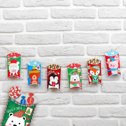 Цена за 6 шт. Набор для оформления "Натуральные прищепки" (10 прищепок 4,5 см, веревка 2м)