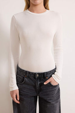 Siyah Bisiklet Yaka Slim/Vucuda Oturan Orme Body TWOAW25BD00014 - Trendyolmilla фото 8
