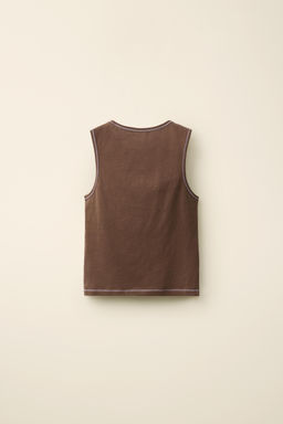 CAMISETA CREATED BY CARAMEL LONDON X ZARA / Marr?n claro