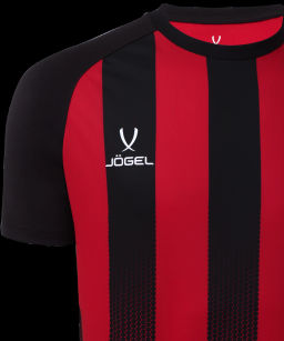 Футболка игровая JOGEL CAMP Striped Jersey, красный/черный, детский