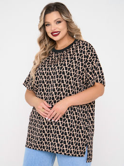 Блузка 0087-29 черный муар