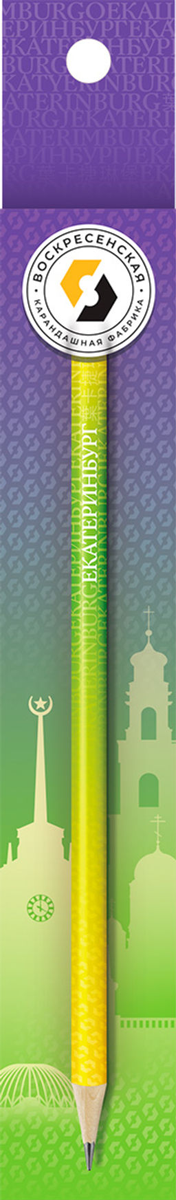 ВКФ Мой любимый город SUV-045 Карандаш графитный заточенный ТМ (HB) 4 шт. Екатеринбург