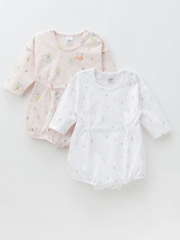 Комбинезон для девочки с длиным рукавом 2шт., бел/роз - Lesi kids фото 19