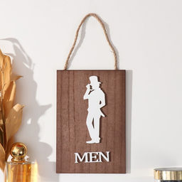 Панно настенное, указатель МДФ Мужчины, декор, 1?12?18 см