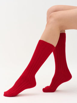 Носки из смесовой шерсти "Брусника"