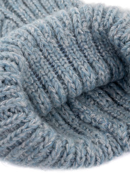 Шапка жен. мох+шерсть+виск+люр LB-BR55034 white/l.blue - Labbra фото 4