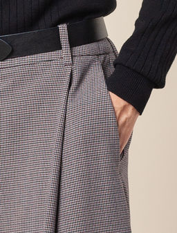 VILATTE / Кюлоты из эластичной поливискозы в мелкую лапку  фото 2