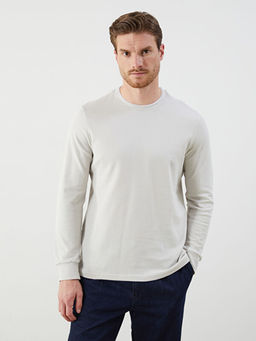Bisiklet Yaka Uzun Kollu Erkek Sweatshirt