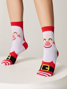 Цена за 2 пары. Носки новогодние красный