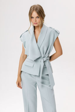 Жилет Pirs 6589 серо-мятный