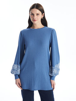Bisiklet Yaka Desenli Kad?n Tunik