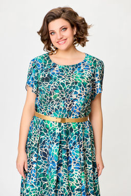 Блуза Swallow 803.2 черный+серебряный узор фото 1078