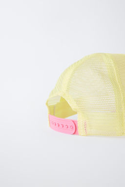 GORRA REJILLA BORDADO FLOR / Amarillo - Zara фото 3