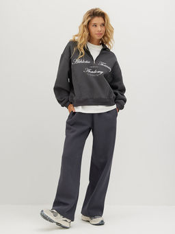 Утепленный свитшот с воротником на молнии - NEVERLATE фото 5