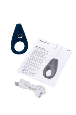 Эрекционное кольцо на пенис Satisfyer Rocket Ring, силикон, синий 7,5 см.