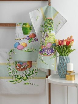 К-т полотенец Весенний праздник 50*60 см. - 3 шт. рогожка хлопок 100%