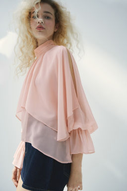 Blusa de volantes con detalle efecto capa - H&m фото 2