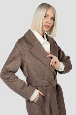 Пальто женское демисезонное (пояс) - El podio фото 5