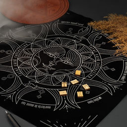 Скатерть для гадания бархатная Солнце и луна, 50х50 см, 16+ - Лас играс фото 2