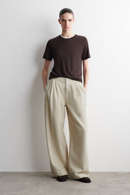 CAMISETA DE LINO CON CUELLO REDONDO - H&m фото 9