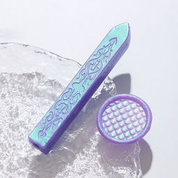 Цена за 5 шт. Сургуч для печати стержень «Сине-фиолетовый», перламутр, 1.1×1.1×9 см