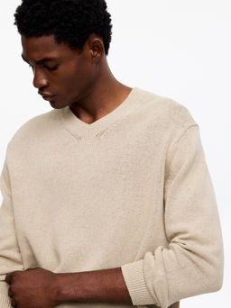 Jersey de lino y algod?n con cuello de pico - H&m фото 4