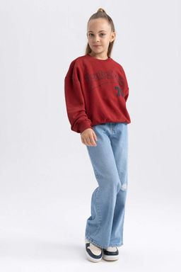 Толстый свитшот оверсайз для девочек - Defacto фото 2