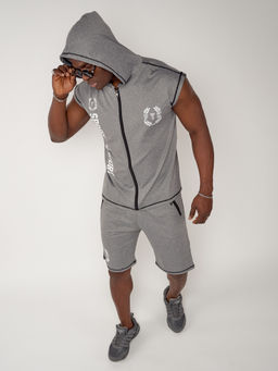 Спортивный костюм летний мужской светло-серого цвета 2265SS - FUYOUKAI фото 12