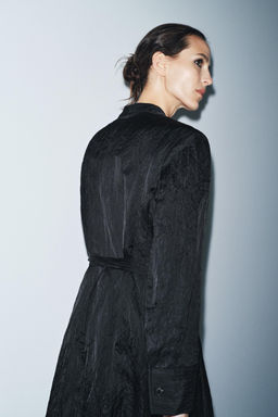 ZW COLLECTION LIMITED EDITION CRINKLED SATIN DRESS - Zara фото 3