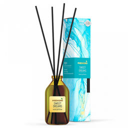 Ароматический диффузор 50мл "Sweet dreams" 4х4х21,5см, настольный, стекло, палочки из микрофибры, парфюм, с пробником аромата, в коробке, "Medori" (Россия)
