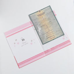 Папка для свидетельства о рождении Слоник, для девочки, А4 - Долго и счастливо фото 5