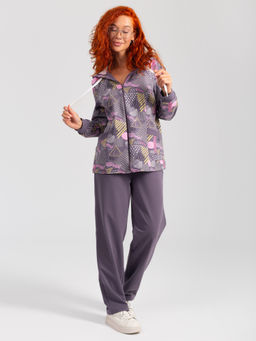 Костюм женский футер с лайкрой "ДОРИС" ЛИЛОВЫЙ