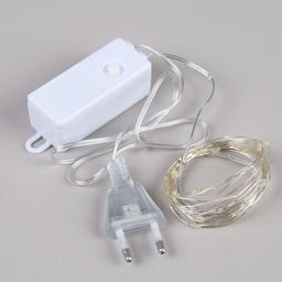 Гирлянда светодиодная нить 3 м 30 LED / GW2012WT /уп 200/теплый белый ВИЛКА - Галеонтрейд фото 2