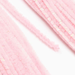 Синельная проволока набор 50 шт., розовая с люрексом, 30 см