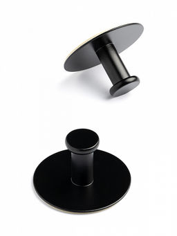 Набор крючков на липучке 2 шт D5,2 черный железо