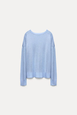 FINE KNIT TOP WITH RHINESTONE DETAIL - Zara фото 5