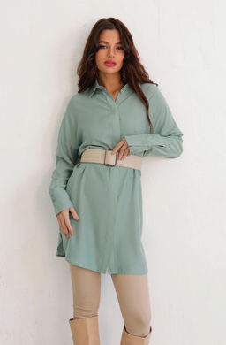 Базовая удлинённая рубашка свободного силуэта - Martichelli фото 43