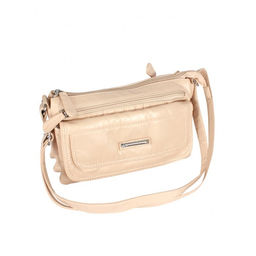 Сумка женская искусственная кожа Guecca-104, 3 отд, плечевой ремень, св, бежевый SALE 264069