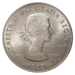 Монета 1 Крона 1965 года Черчилль