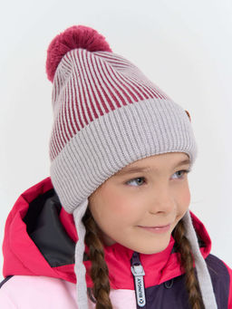 Шапка из смесовой шерсти Брусника на завязках - Bungly фото 3